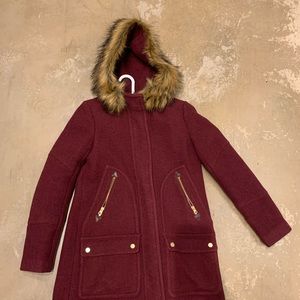 J.Crew Chateau Parka in Heather Fire Red